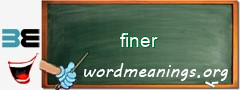 WordMeaning blackboard for finer